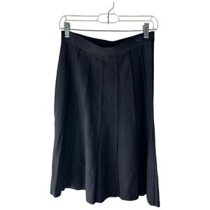 St. John Basics Pleated Knit Black Midi Skirt Size 6